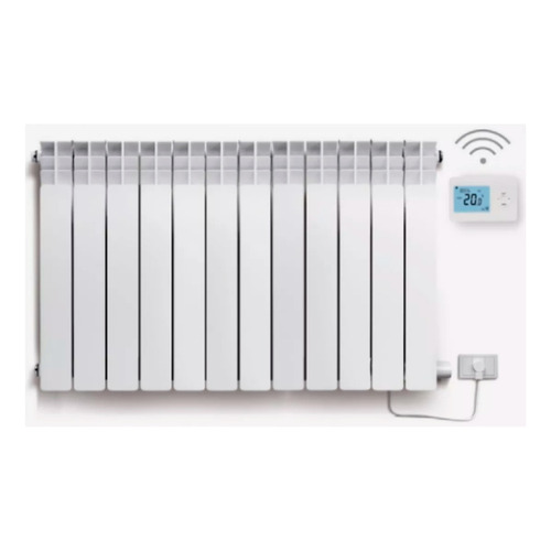 Radiador Eléctrico Euterma 12 Elementos 2000w + Termostato Color Blanco