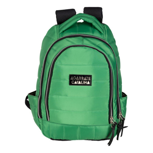 Mochila urbana Agarrate Catalina AC102 color verde benetton diseño lisa 18L