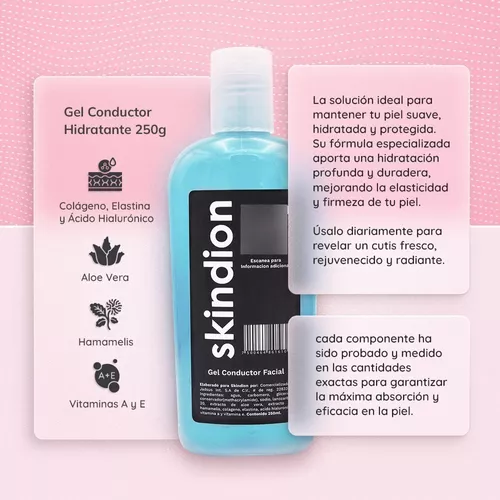 Gel Conductor Hidratante Facial  Ácido Hialurónico Colágeno 250mL