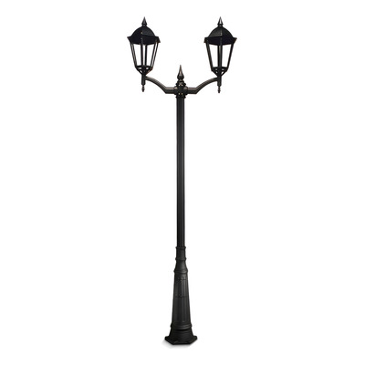 Farola Doble Clasica Columna Aluminio Apto Led 8571/2 Fw 