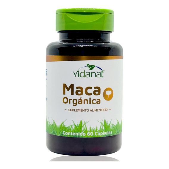 Suplemento Alimenticio De Maca Organica 60 Caps Vidanat Sabor Sin Sabor