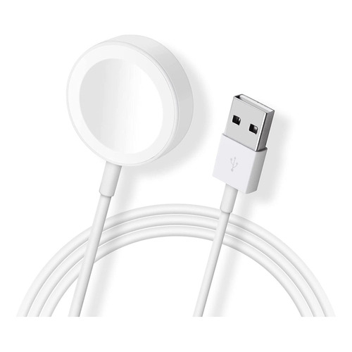 Usb Cargador Magnético Para Apple I Watch Series 3 4 5 6 Se Color Blanco