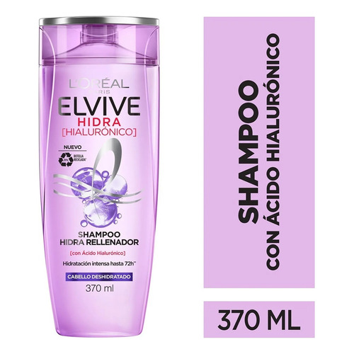  L'Oréal Paris Shampoo Elvive Hidra Hialurónico, 370ml