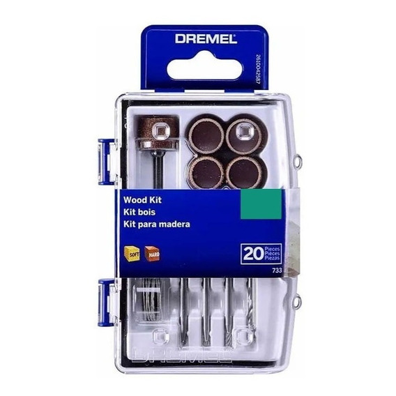 Micro Kit X20 Piezas Accesorios De Madera Dremel 733 