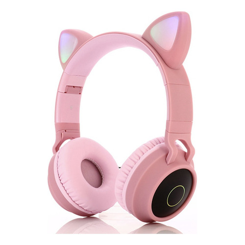 Audifonos Led Orejas De Gato Bluetooth Colores Color Rosa
