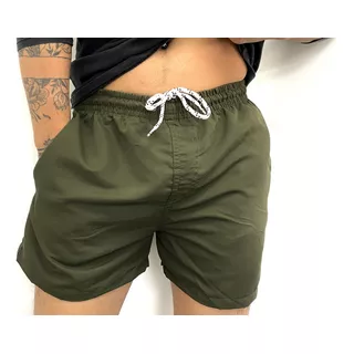 Short De Baño Malla Hombre Varios Colores Lisos Bolsillos