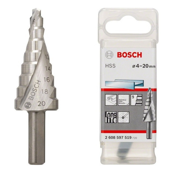 Mecha Escalonada Bosch Hss 8mm 4-20mm 70.5mm 2608597519
