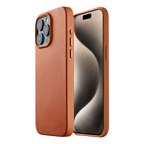 Estuche Leather Case Magsfe Para iPhone 15 Pro