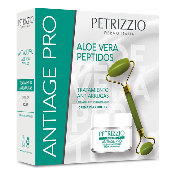 Crema Antiage Pro Aloe Vera Péptidos + Roller | Petrizzio