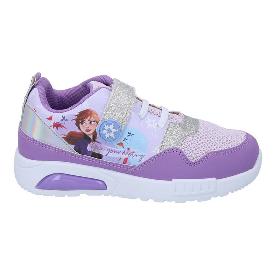 Zapatilla Deportiva Con Luces Frozen Morado