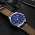 Reloj De Cuero De Lujo Curren Para Hombre Chronograph 8314 Color Del Bisel Blanco/azul