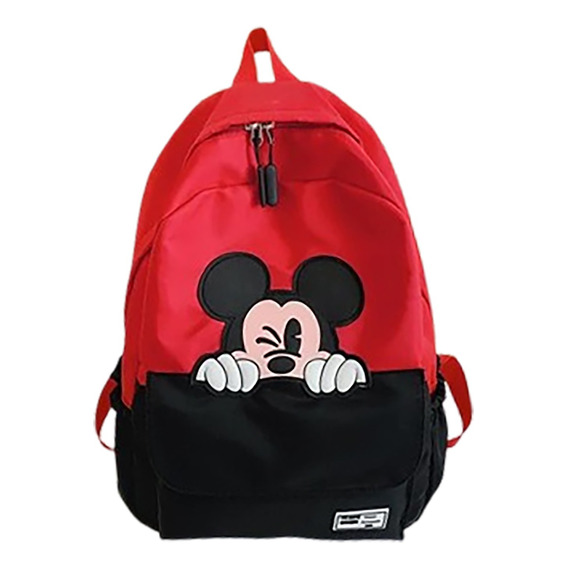 Hermosa Mochila De Mickey Mouse En Color Blanco/negro/rojo