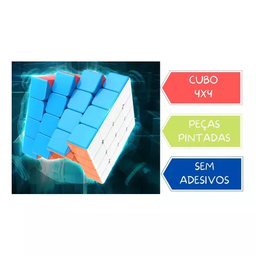 Cubo Magico 4x4 Colorido sem adesivos - Saraiva