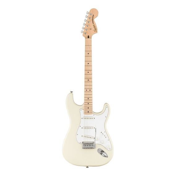 Guitarra eléctrica Squier by Fender Affinity Series Stratocaster de álamo olympic white brillante con diapasón de arce