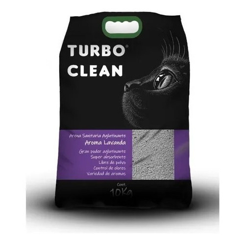 Arena Sanitaria Turbo Clean Aroma Lavanda 10kg x 10kg de peso neto