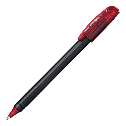 Bolígrafos Pentel Energel Stick Bl417 0.7 Mm Caja 12 Piezas Color de la tinta Rojo Color del exterior Negro