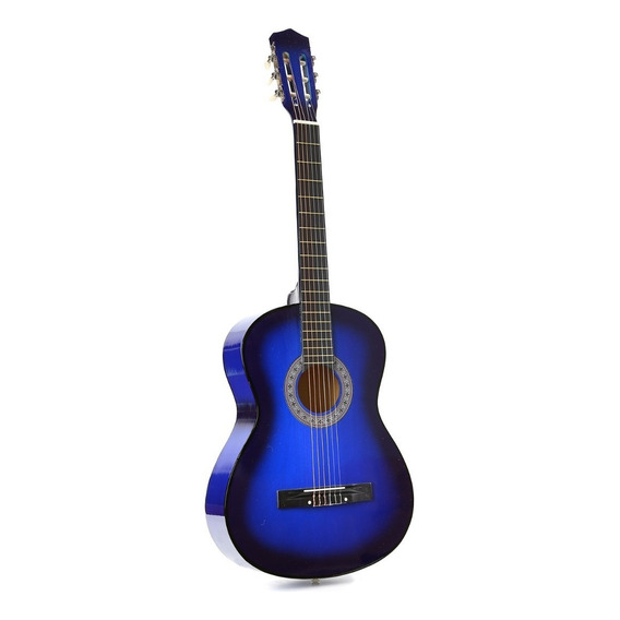 Guitarra acústica Femmto Criolla CG001 CG001 para diestros azul madera dura laqueado