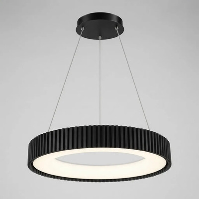 Colgante Led Moderno Nova 35w 40ø Cm Negro C/control Negro