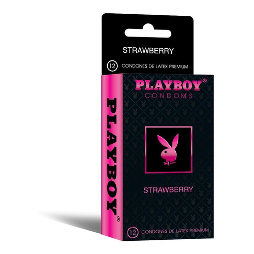 Preservativo Playboy, Condón Sabor Stawberry, 12 Un