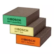 Kit 3 Esponjas Abrasiva Bosch (medio/fino/super Fino)