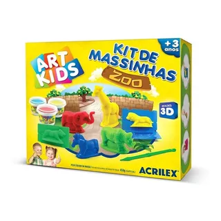 Kit De Massinha De Modelar Acrilex 450g Zoológico 40010