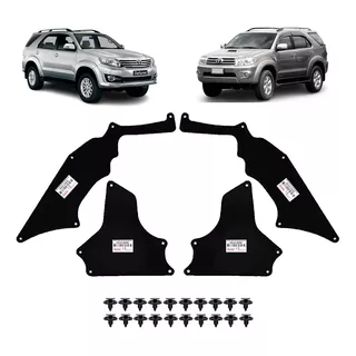 Faldones Motor Fortuner 2006 Al 2018 Juego 4 Pcs Y 20 Clips