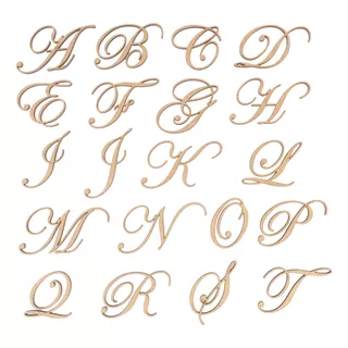 20 Letras Em Mdf Fonte Edwardian Script 5cm Altura