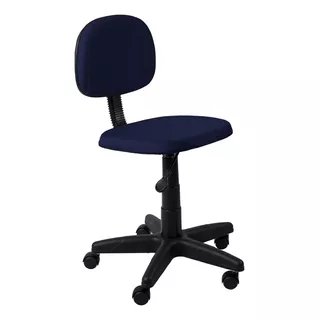 Cadeira Secretária Giratória Escritório De Fabrica Cor Azul/preto Material Do Estofamento Tecido
