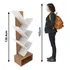 Biblioteca Librero Repisa Estanteria - 050x140x032 - 1726 Color Almendra/Blanco
