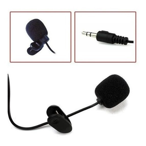 Microfono Estereo Plug 3.5mm Ts De Solapa Garantizado 2 Metr Color Negro