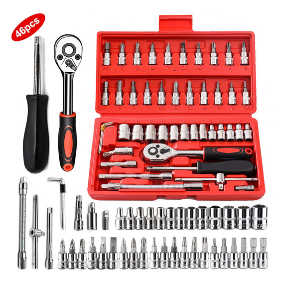 Kit De Herramientas Manuales Mecánicas Autocle Dados 46pcs