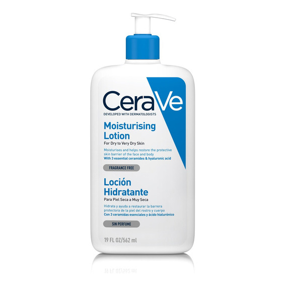  Loción hidratante para cuerpo CeraVe Cerave en botella con pump de 562mL/0.629kg neutro