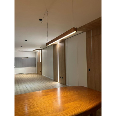 Colgante Lineal Lito 200 Iluminacion Led Madera Blanco N-g