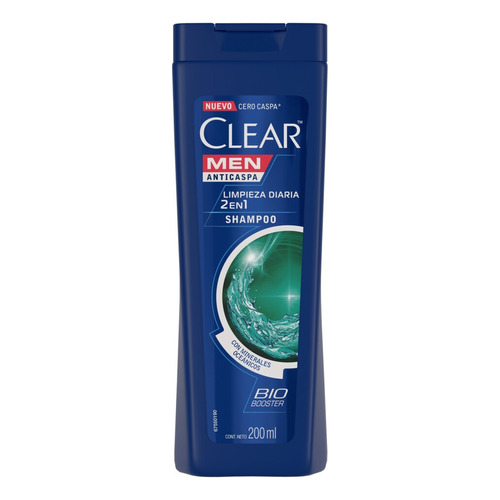 Shampoo Clear Men Limpieza Diaria en botella de 200mL por 1 unidad