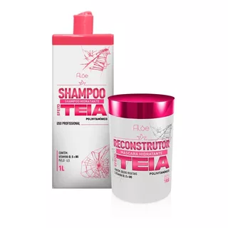 Kit Shampoo E Máscara Efeito Teia Aloe Cosméticos