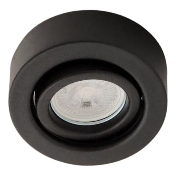 Lámpara Spot Plafón Semi Embutido 7w Gu10 Led Circular Móvil Aplique Para Caja Octogonal