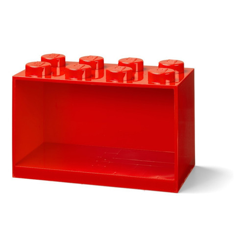 Estante Repisa Lego Shelf 8 Contenedor Apilable Colgante Color Rojo