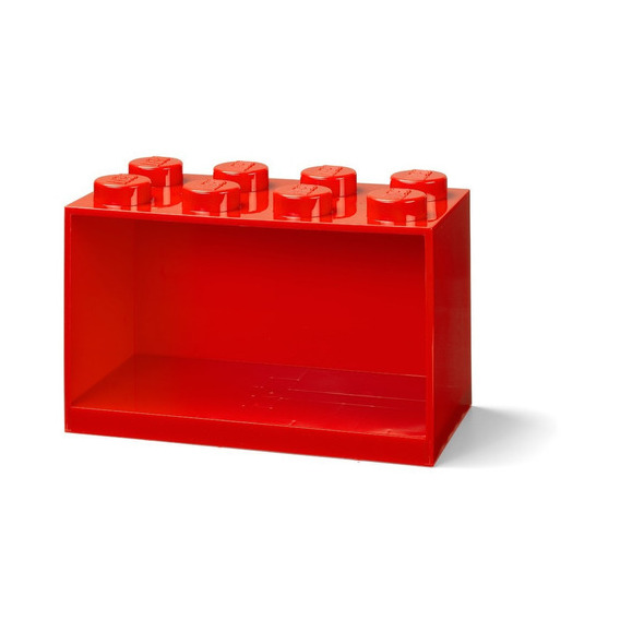 Estante Repisa Lego Shelf 8 Contenedor Apilable Colgante Color Rojo