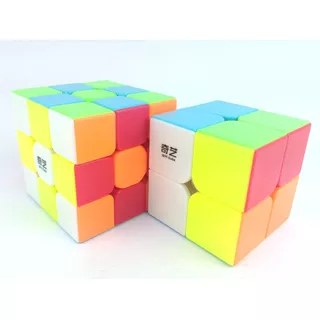 2 Cubos Speed Rubik Qiyi: Qidi 2x2 + Warrior 3x3 Stickerless