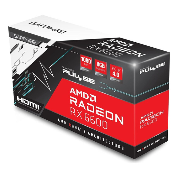 Tarjeta de video AMD Sapphire  Pulse Radeon RX 6600 Series RX 6600 11310-01-20G 8GB