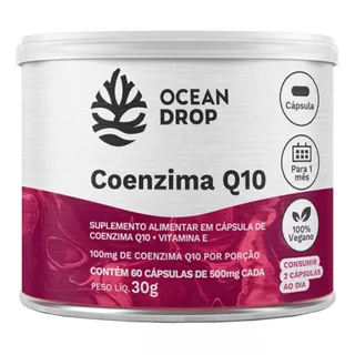 Coenzima Q10 60 Caps Ocean Drop Sabor Sem Sabor