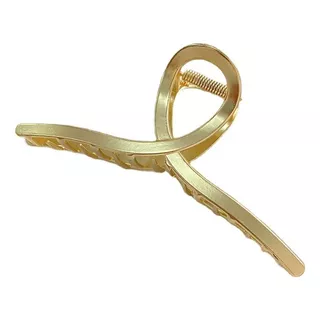 Presilha Piranha Prendedor De Cabelo Luxo Metal Dourado