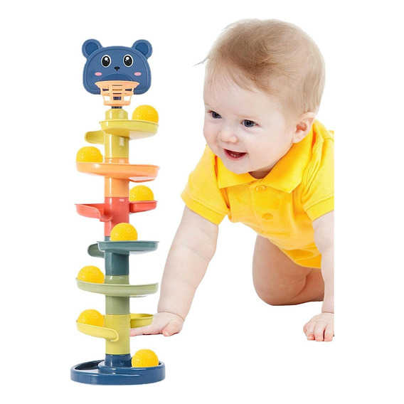 Juguete Bebé Con Bolas Rodante Y Torre Tobogán Para Niño