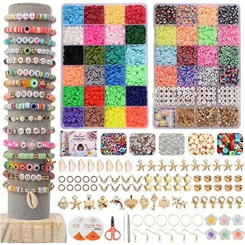 kit para armado de pulseras y collares 5000 piezas kawai