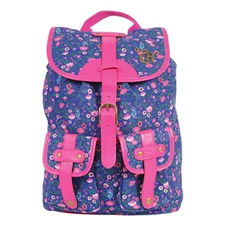 Mochila Escolar G Capricho Floral Azul Dmw