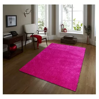 Tapete Decorativo Sala Peludo Shag Rosa / Fiusha 1.40x2.0mts