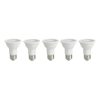 Kit 5 Lâmpadas Led Par20 7w 2700k Luz Amarela Intral Bivolt Cor Da Luz Branco-quente Voltagem 110v/220v