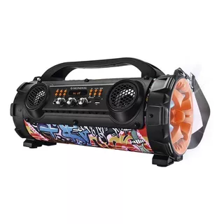 Caixa Amplificadora Mondial Mco08 100w Thunder Street Bivolt Cor Graffiti 110v/220v