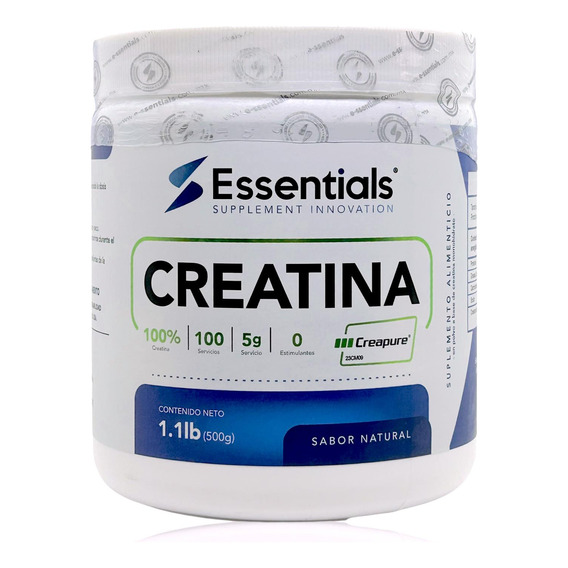 Creatina Monohidratada Pura Creapure 500 G 100 Serv Essentia