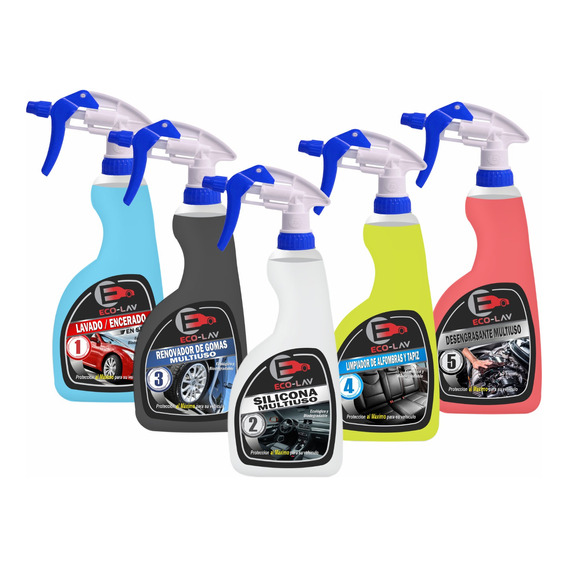 Kit Lavado Automotriz Shampoo Renovador Silicona Tapiz Motor